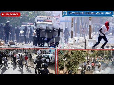 EN DIRECT UCAD Tension Au Campus Cheikh Anta Diop Les étudiants Face Aux Forces De L Ordre 