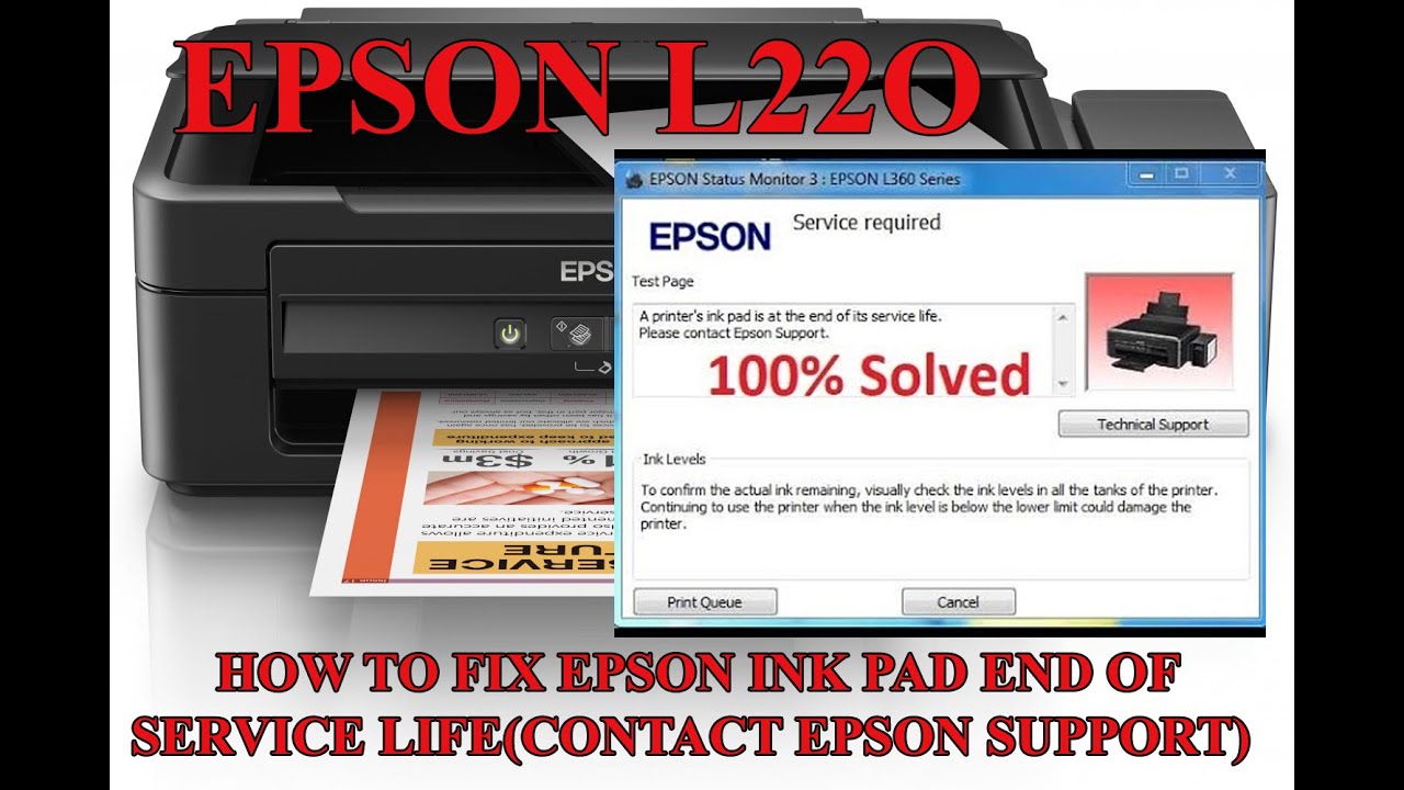 Gambar cara mereset printer Epson L220