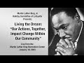 Living the dream our actions together impact change within our community commemorative program