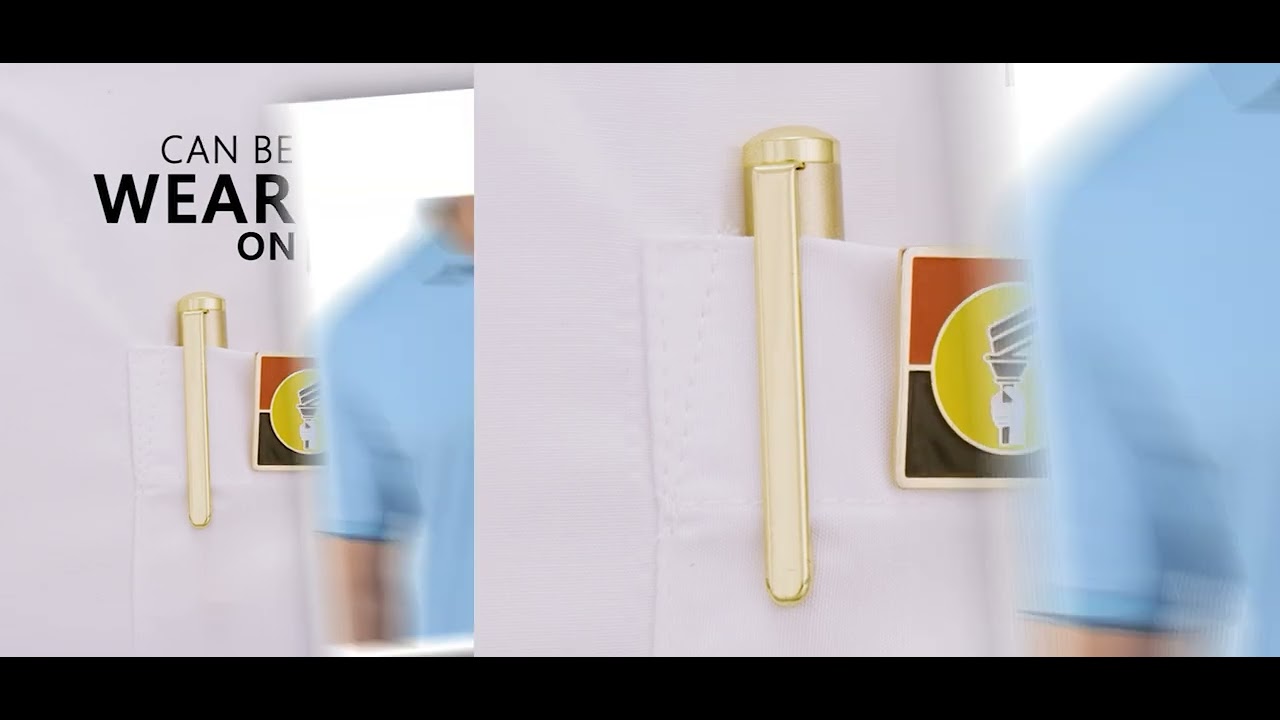 DMDK Golden Shield | 18K Gold Plated Political Party Badge | Available on Amazon