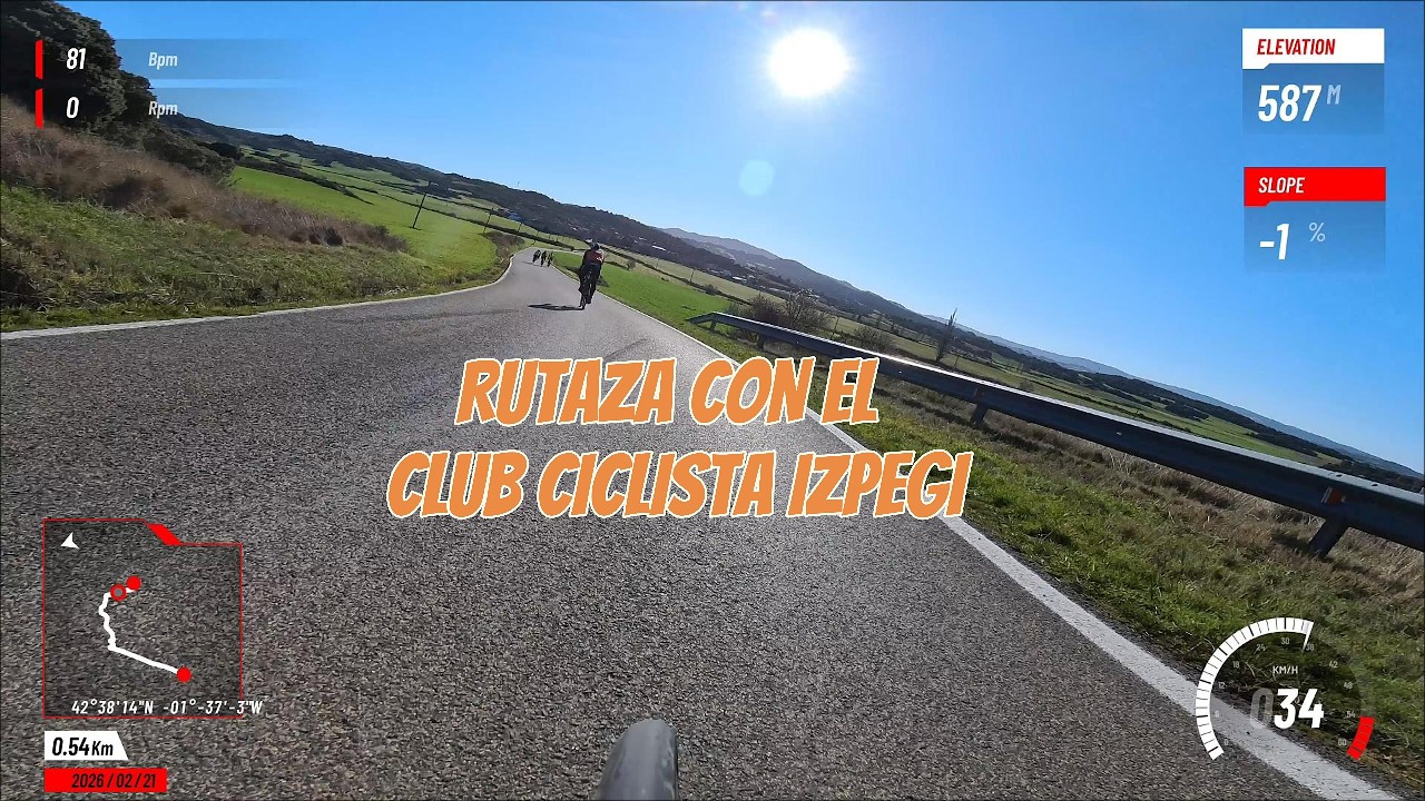 Insta 360 Go 3S. Rutaza con el Club Ciclista Izpegi. Pamplona - Artajona - Pamplona