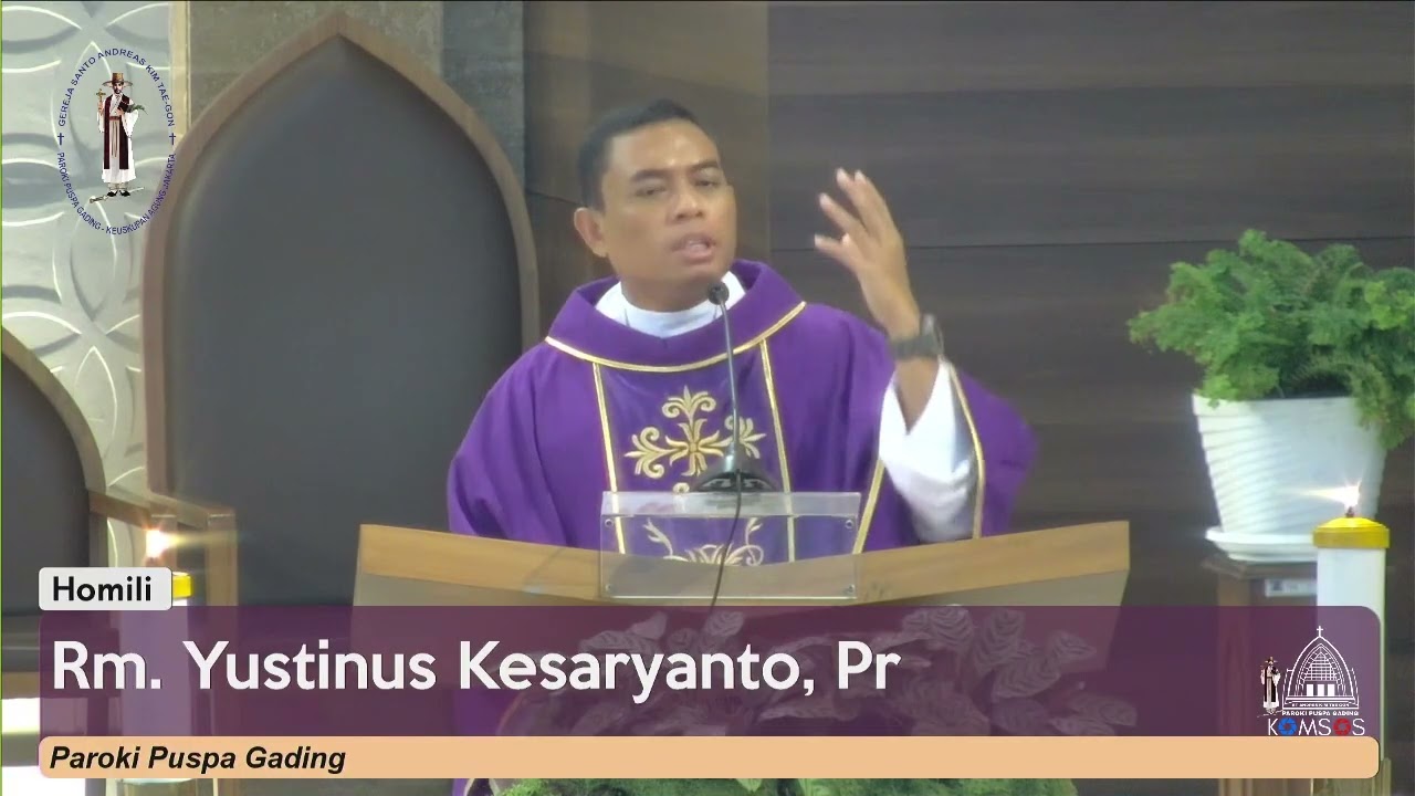 HOMILI ROMO YUSTINUS KESARYANTO, PR. - MINGGU PRAPASKAH 1, 22 FEBRUARY 2026, PUKUL 10.00