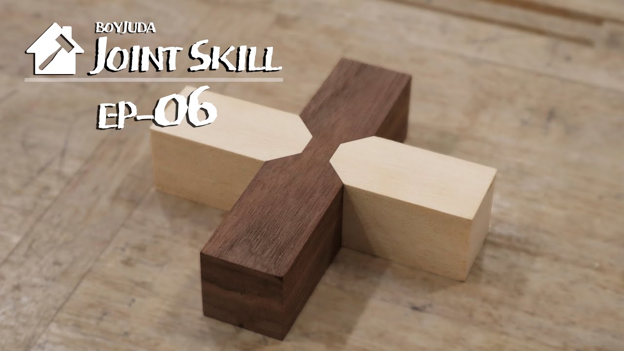 [woodworking] JOINT Ep06 Cross miter halving joint 연귀반턱(Korea Joinery) YouTube
