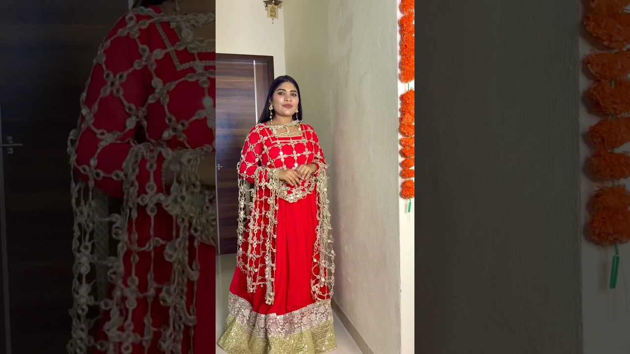 Instagram ka most viral dupatta / mirror work dupatta kurta set 