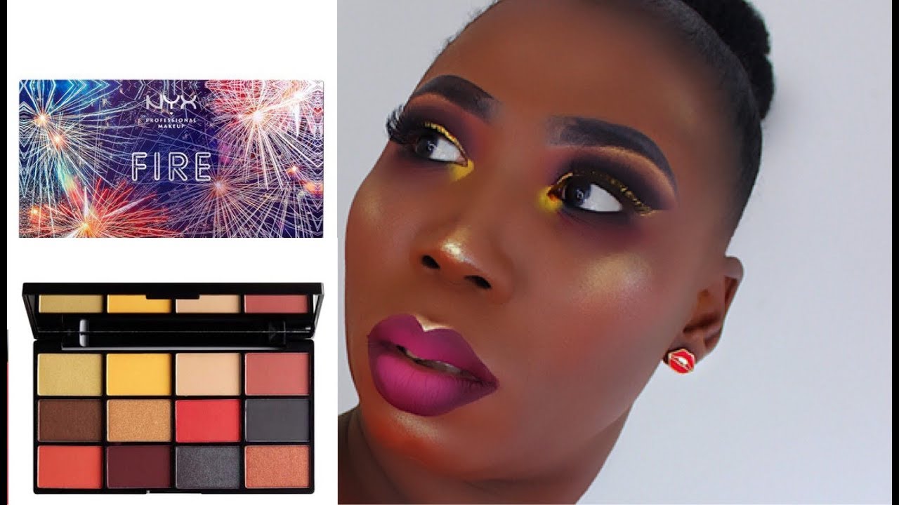 PLUM SMOKEY EYE: NYX IN YOUR ELEMENT FIRE PALETTE (WOC)