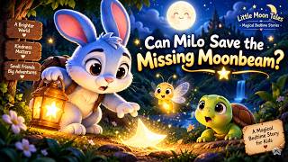 Can Milo Save the Missing Moonbeam 🌙 | Bedtime Story for Kids | Little Moon Tales