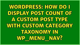 How do I display post count of a custom post type with custom category taxonomy in wp_menu_nav