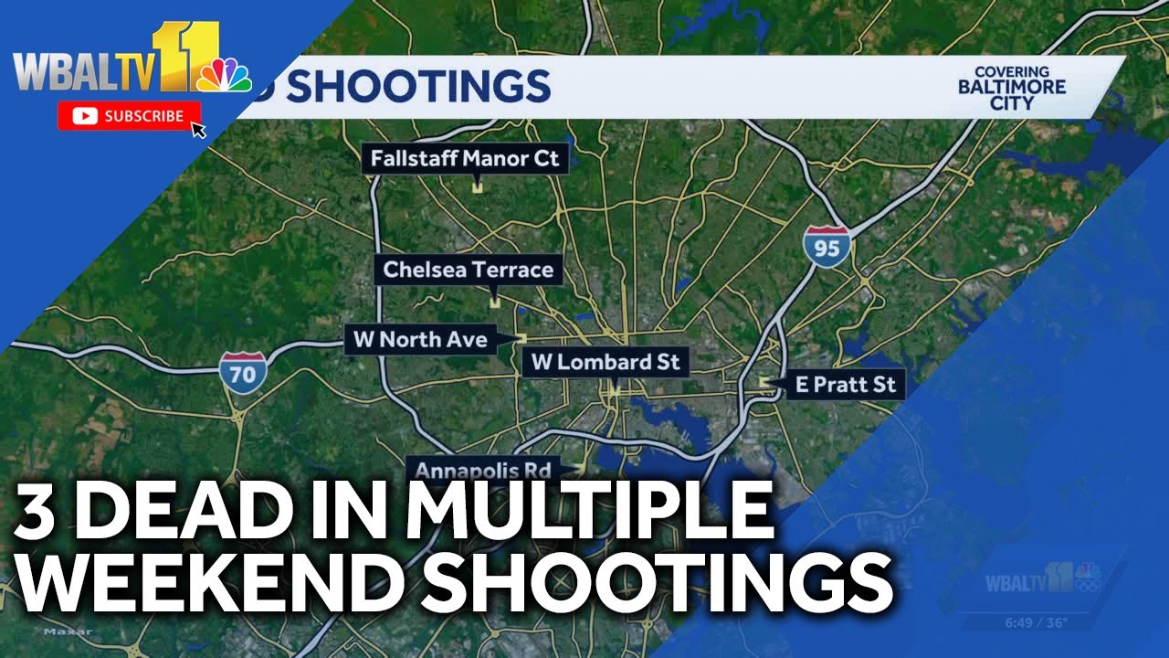 Baltimore police investigate several shootings over weekend - YouTube
