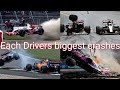 Every F1 2021 drivers biggest crashes(F1 ONLY)