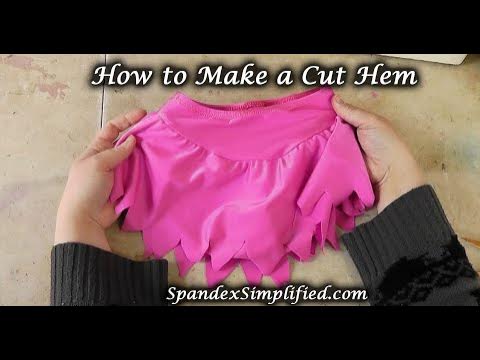 How to Sew A Lettuce Edge Hem on Spandex - Zig Zag (figure skating dresses  and dance costumes) 