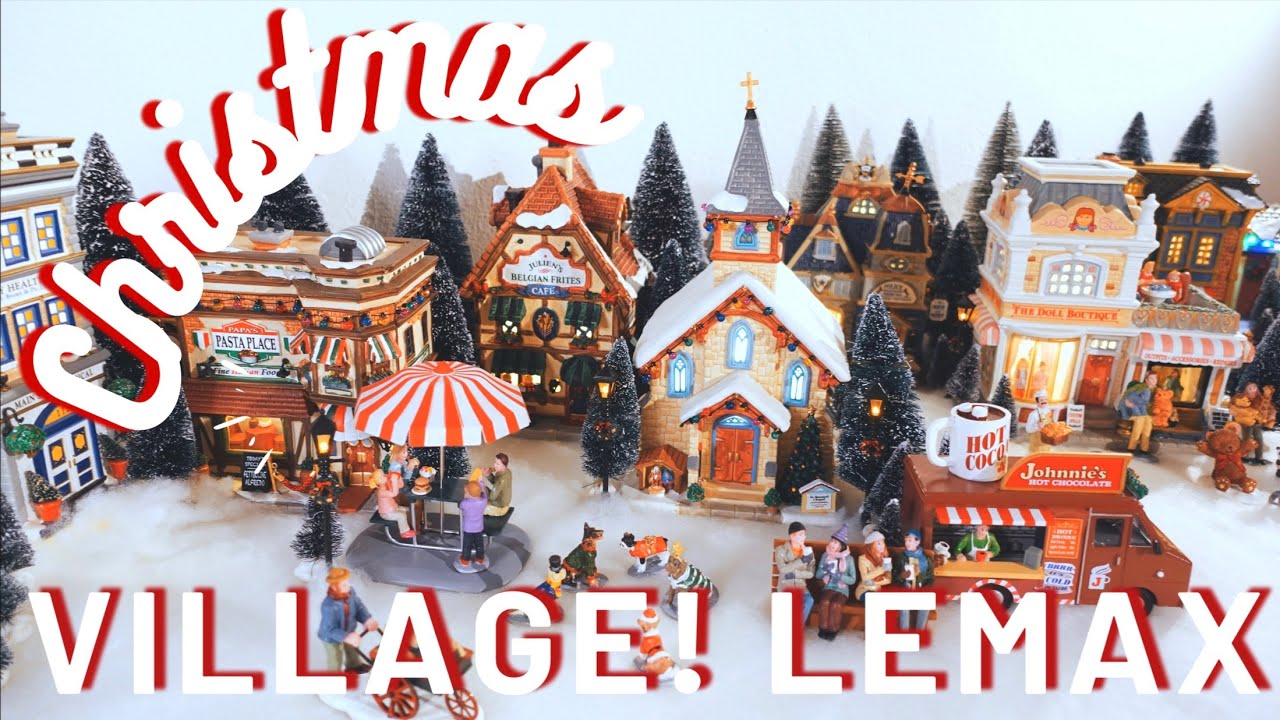 LEMAX how to set-up simple christmas village | UNBOXING | Department 56 | SILENT VLOG