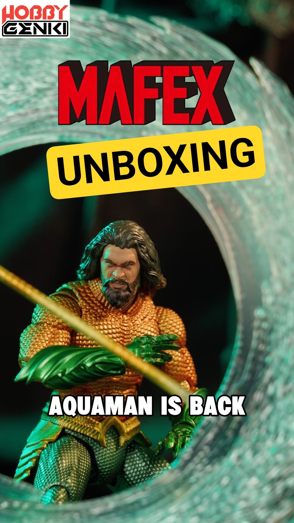 MAFEX AQUAMAN GOLD & GREEN SUIT Action Figure Quick Unboxing - YouTube