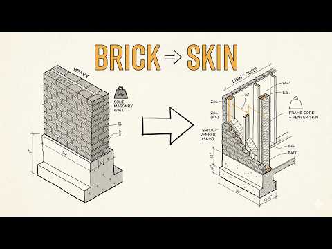 Why Brick Veneer Replaced Solid Masonry | Construction Systems Explained
