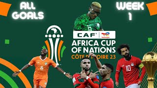 CAF AFRICAN CUP OF NATIONS 2024 | 1 WEEK ALL GOALS HIGHLIGHTS