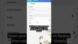 How to use Canva's Magic Switch Translate feature