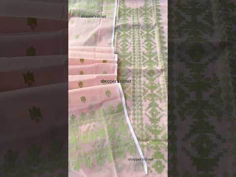 সেমি মসলিন কাপড়ে জামদানী প্যাটার্নে সম্পূর্ণ হাতের কাজ করা টুপিস|Hater kajer jamdani dress