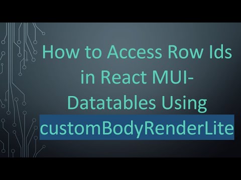 How to Access Row Ids in React MUI-Datatables Using customBodyRenderLite