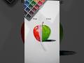 Apple in Watercolor! 🍎 #painttogetherstudio #art #watercolor #shorts #apple