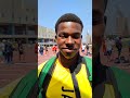 Gary Card , Jamaica's U 20!100M fastest prefers 200m Going for Gold in 100m