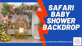 Safari Baby Shower Balloon Backdrop