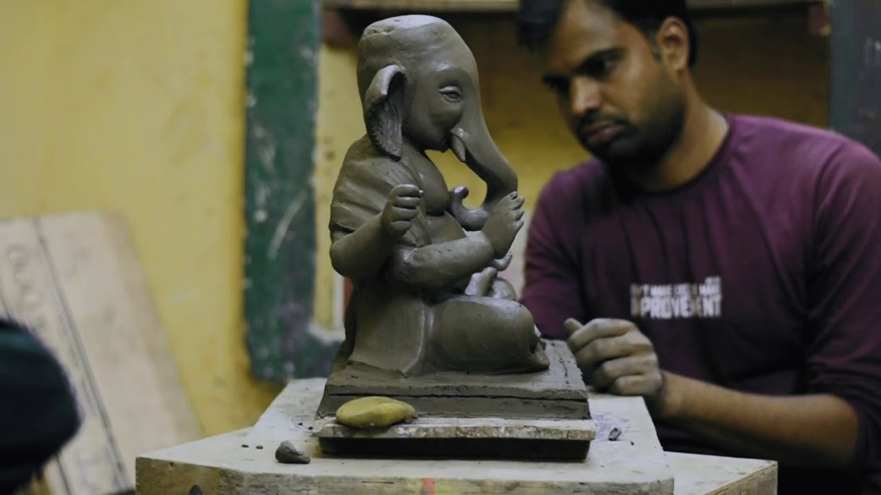 Ganapati Bappa Making | Video cover by- Yash Papinwar  | Art By- Amol Tajnekar