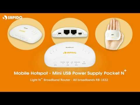 sapido  New 2022  SAPIDO Mobile Hotspot‧Mini USB Power Supply Pocket N+ RB-1632