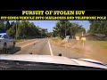 STOLEN VEHICLE PURSUIT - Little Rock requests help from ARKANSAS STATE POLICE - vehicle hits pole