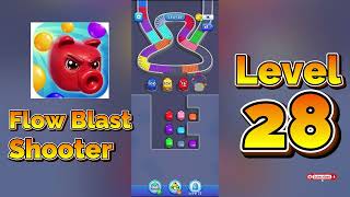 Flow Blast Shooter Level 28 Walkthrough 🔫🧩 | Color Shooter Puzzle Solution | Mini Boss
