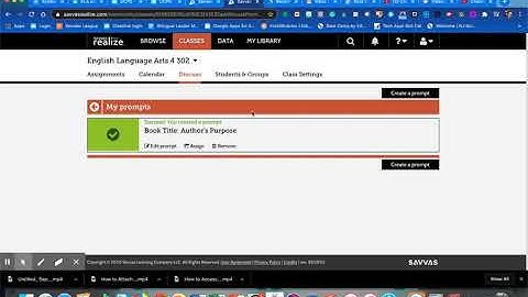 How to Assign a Discussion Assignment in Savvas Realize