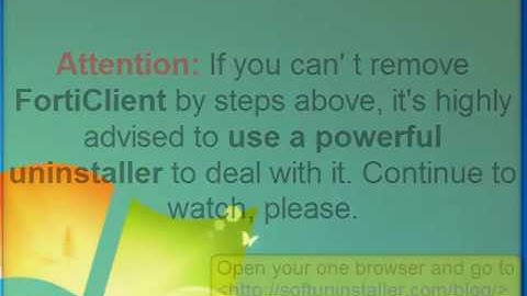 FortiClient – Property Guide to Uninstall FortiClient