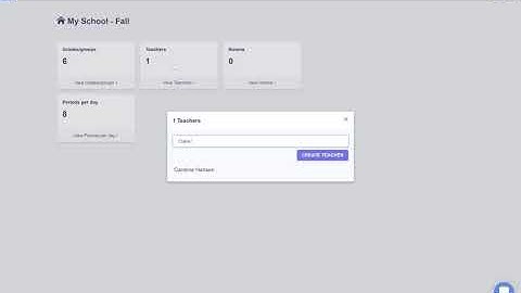 2. School Scheduling - Create Grades/Groups, Teachers, Rooms
