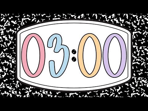 3 Minute Back to School Timer 📓 | Composition Notebook Countdown