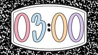 3 Minute Back to School Timer 📓 | Composition Notebook Countdown