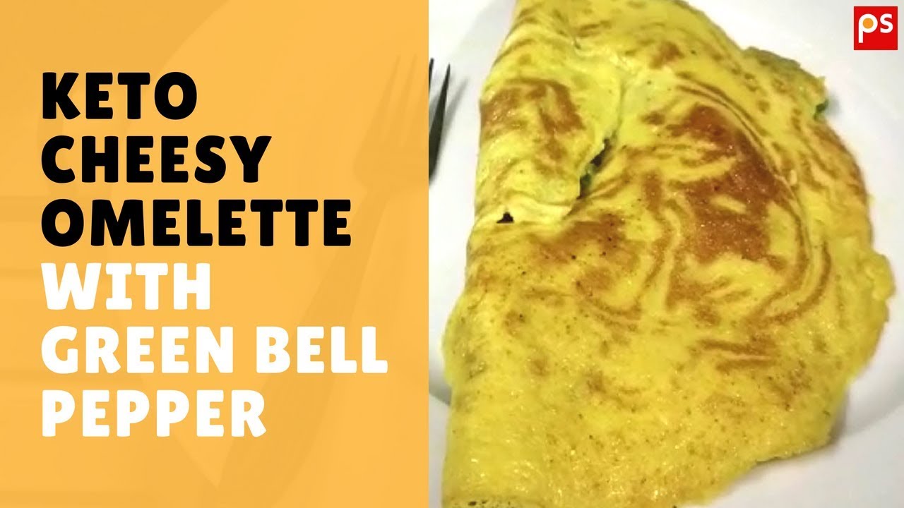 Easy Keto Breakfast Recipe Keto Cheesy Omelette with Green Bell