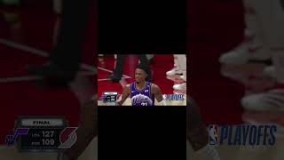El equipo de @utahjazz sube 3-0 en los @trailblazers en los playoffs de la GBA. @nba2k @gatorade