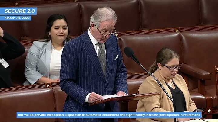 Chairman Richard E. Neal SECURE 2.0 House Floor Remarks