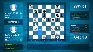 Chess Game Analysis: Defender104 - Guest37559318, 1-0 (By ChessFriends.com)