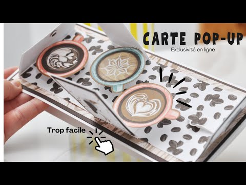 Carte POP UP Avec Le Lot Café Plaisir Stampin Up