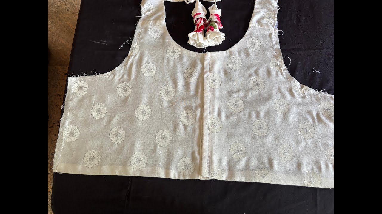   Boat neck blouse cutting ✂️ and stitching 