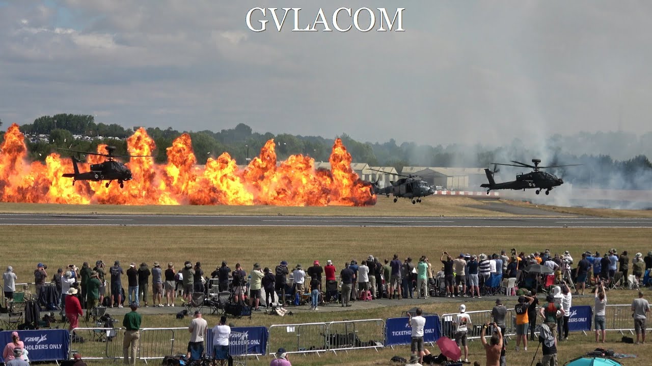 Army Air Corps Boeing Apache AH.2 Leonardo Wildcat AH.1 Display at RIAT 2025