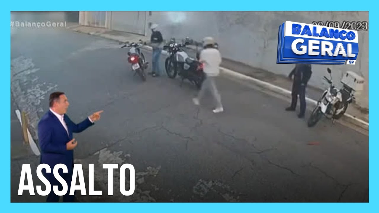 Dentro da Notícia: Motociclista joga moto no chão para evitar assalto na zona sul de SP