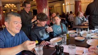 2022-09-25 Family dinner at Maggiano's Little Italy Restaurant. 烏玆別克之旅前的家庭聚餐。