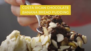 Give your banana bread a twist and make this Chocolate Banana Bread Pudding!