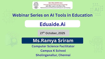 Eduaide.Ai | Webinar Series on AI Tools in Education