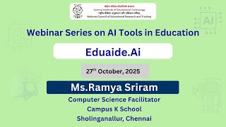 Eduaide.Ai | Webinar Series on AI Tools in Education