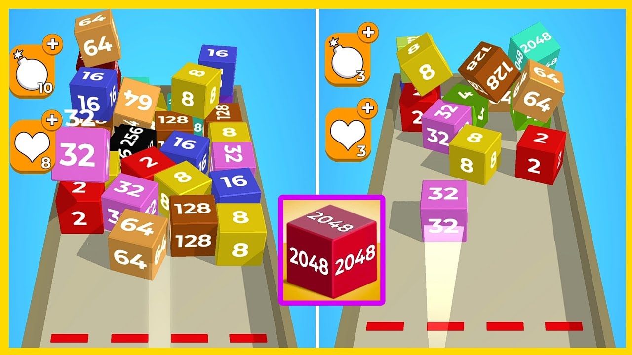 Chain Cube: 2048 3D merge game - gameplay walkthrough android & ios ...