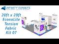 20ft x 20ft EconoLite Tension Fabric Kit 07 - Infinity Exhibits