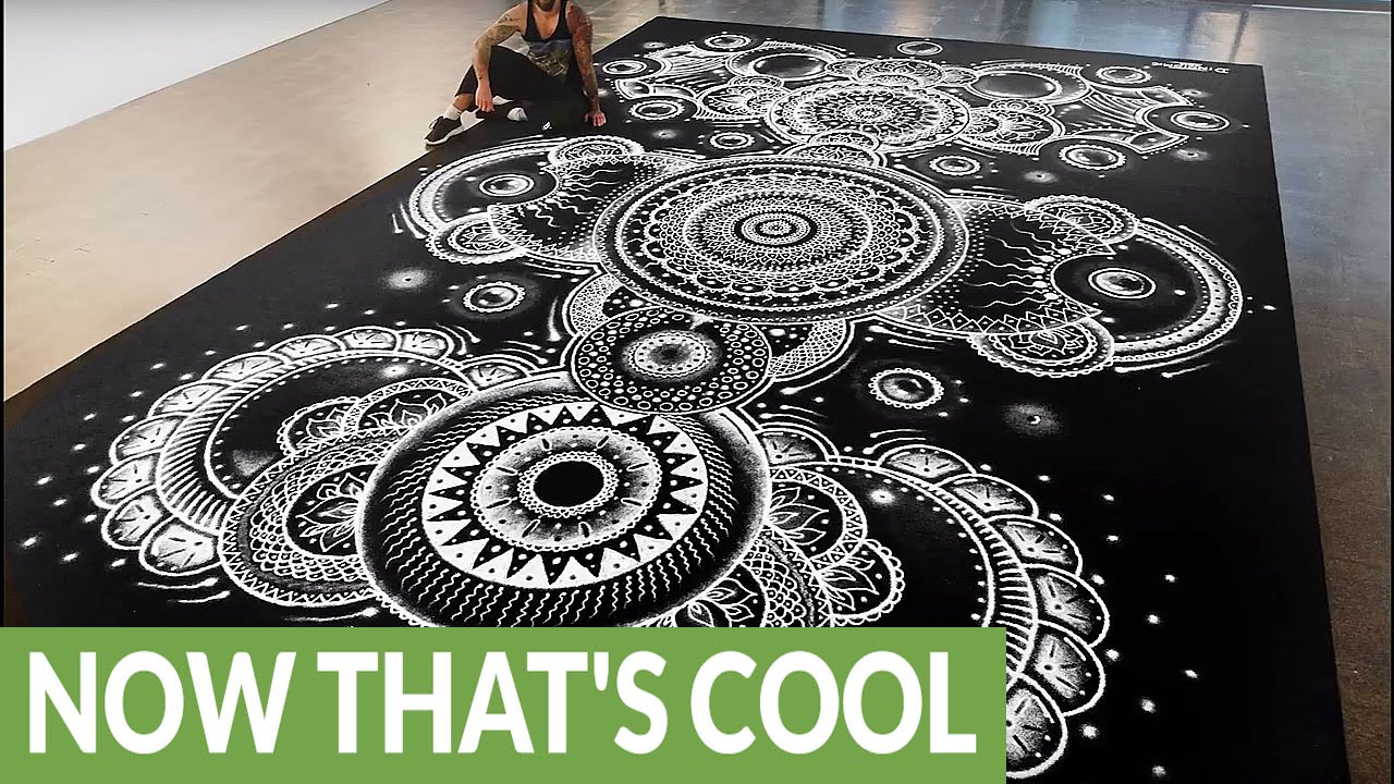 Artist creates world's largest salt-based mandala