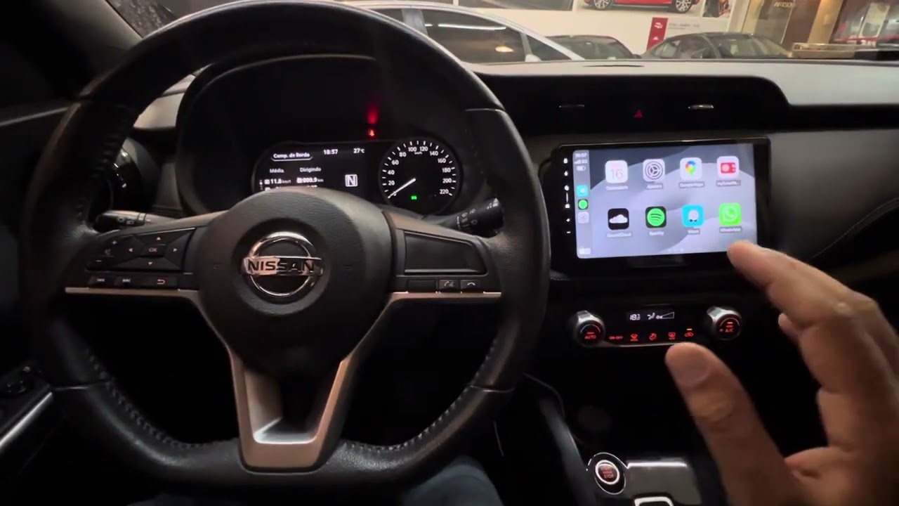 Nissan Kicks SV 2017 - Central 9” Pioneer integração câmera 360° original de fábrica - ArtsomAuto