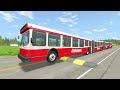LONG BUS, SCHOOL BUS, TRUCKS Vs MASSIVE SPEED BUMPS - BeamNG.Drive